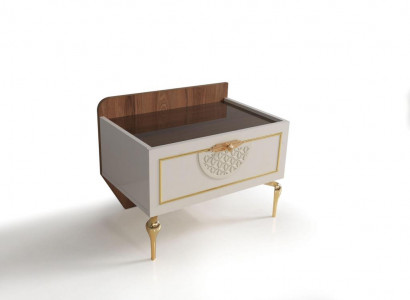 Schlafzimmer Nachttisch Modernes Design Möbel Holz Luxus neu weiß